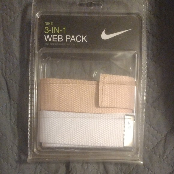 Nike Other - Nike Pink and White Web Pack Belts​​